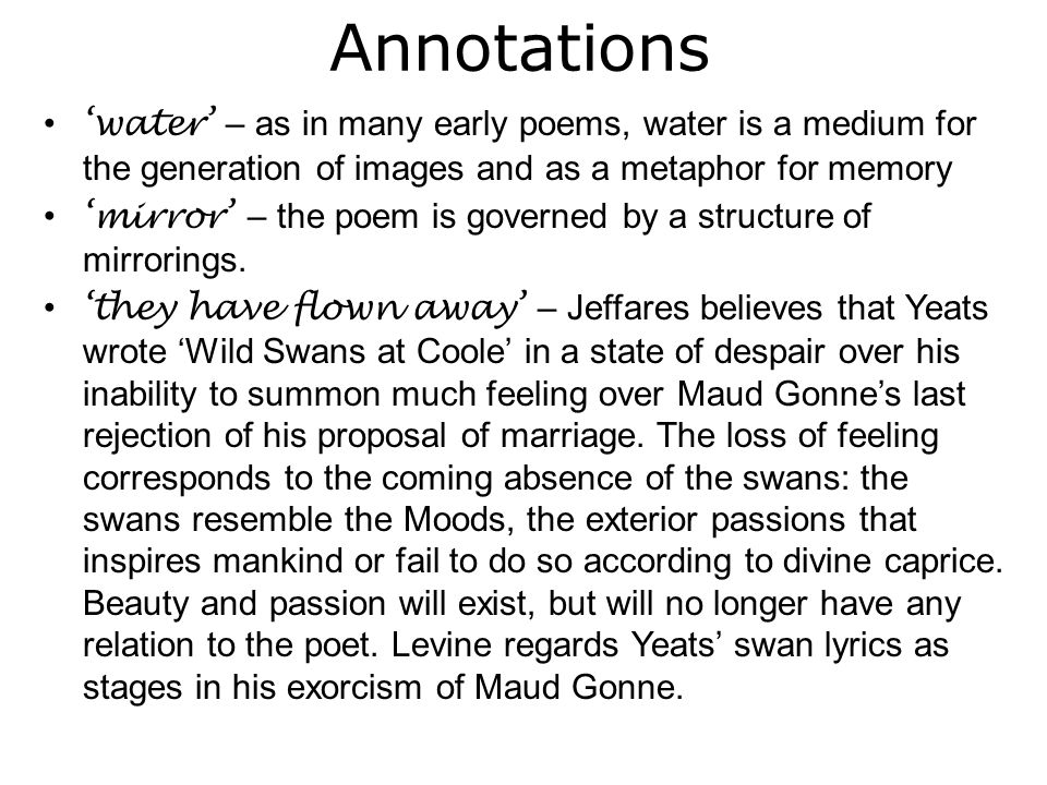 the wild swans at coole analysis essay the wild swans at coole questions and answers