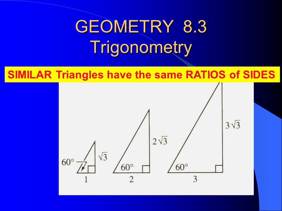 GEOMETRY 8.3 Trigonometry