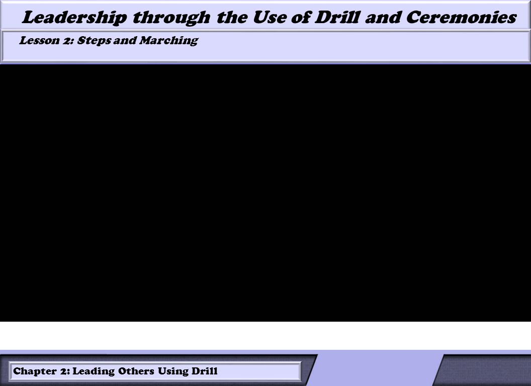 LESSON 2: ROLES OF LEADERS AND FOLLOWERS IN DRILL Leadership through the Use of Drill and Ceremonies Lesson 2: Steps and Marching Lesson 2: Steps and Marching Chapter 2: Leading Others Using Drill