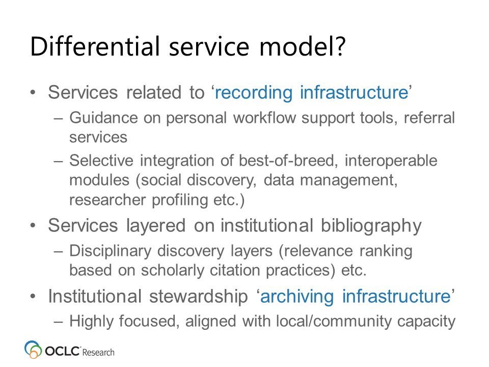 Differential service model.