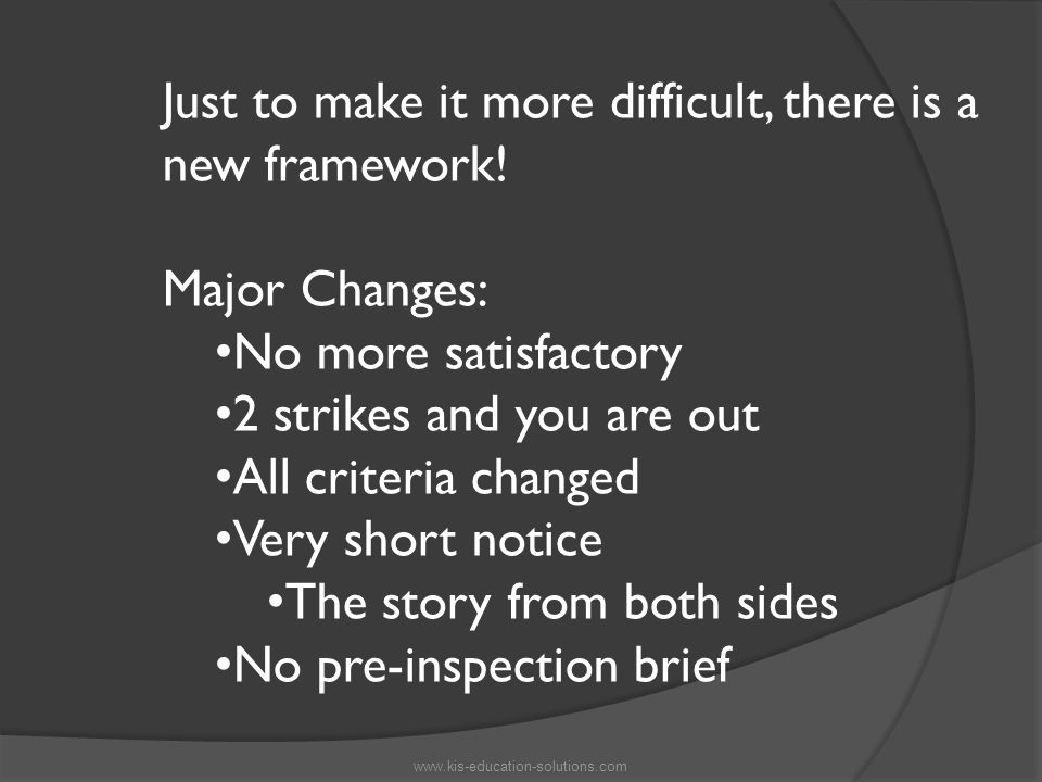 Just to make it more difficult, there is a new framework.