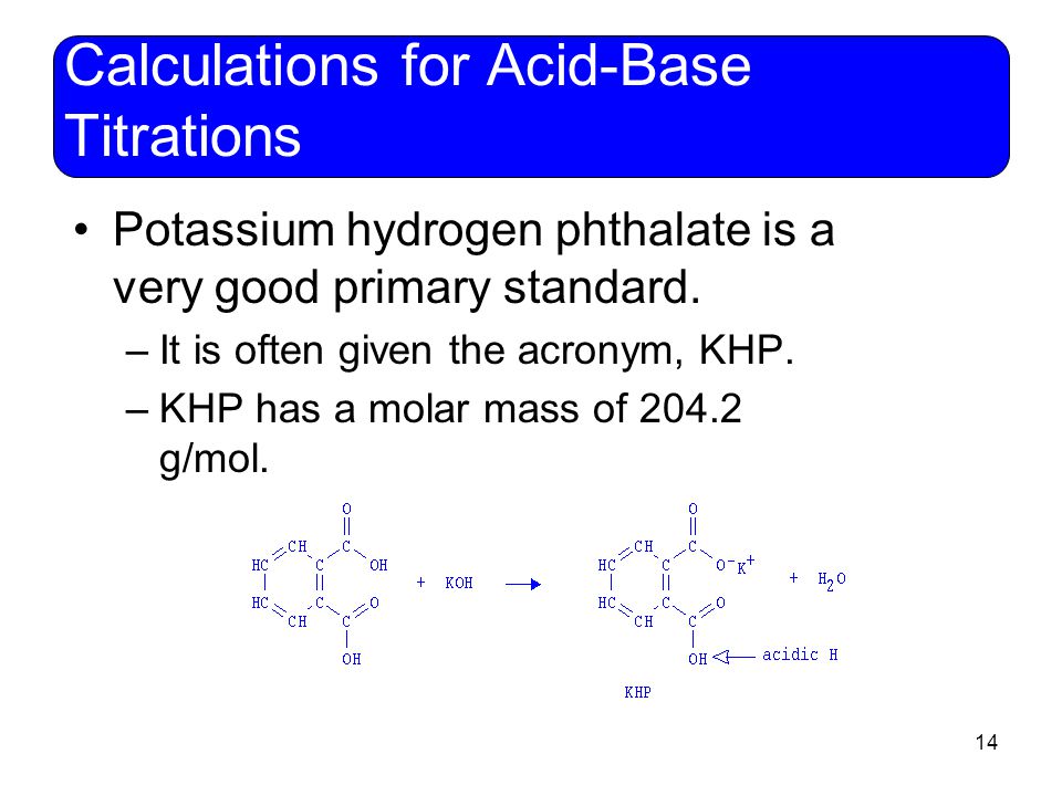 1 11 reactions in aqueous solutions ii calculations ppt download potassium acid pthalate