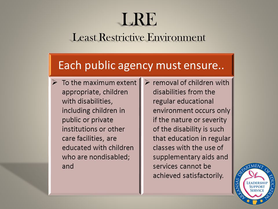 LRE Least Restrictive Environment