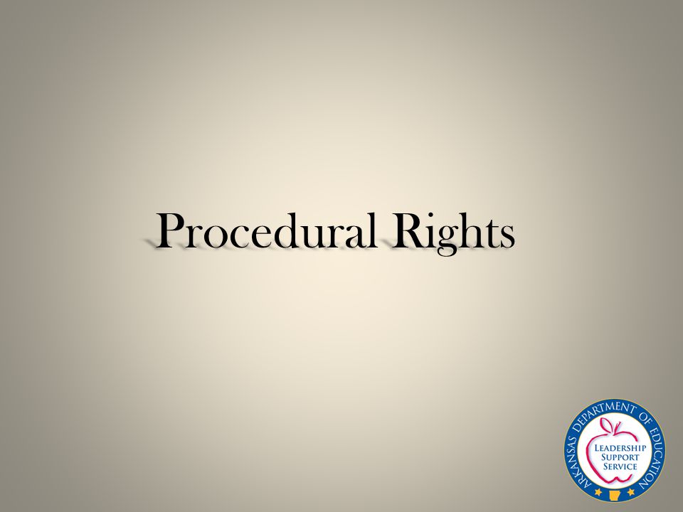 Procedural Rights