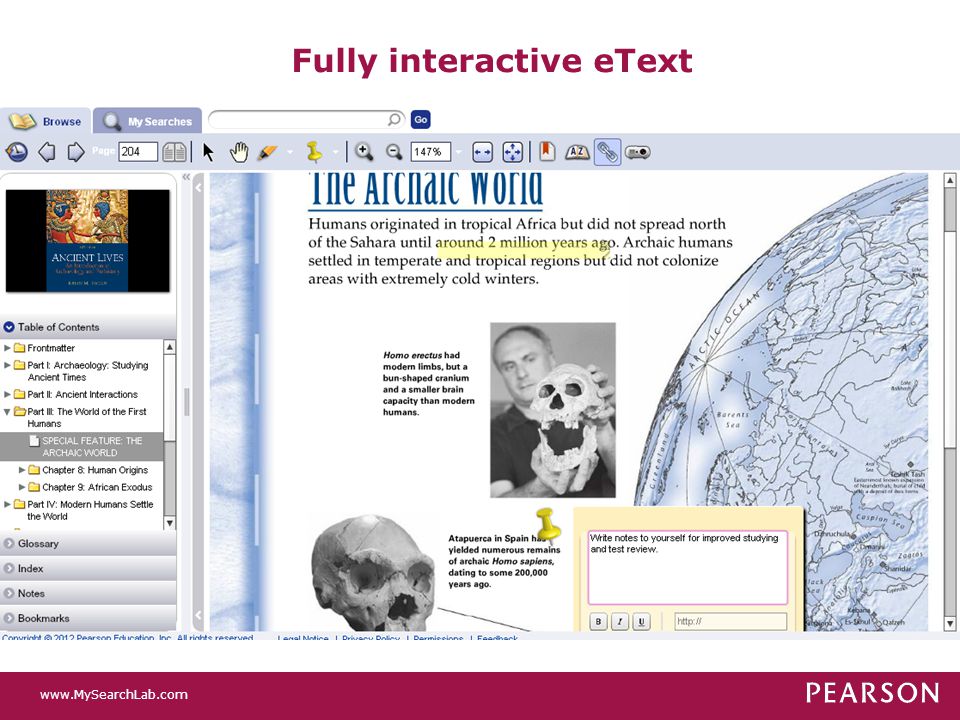 Fully interactive eText