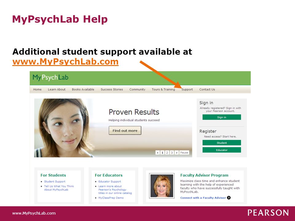 MyPsychLab Help Additional student support available at