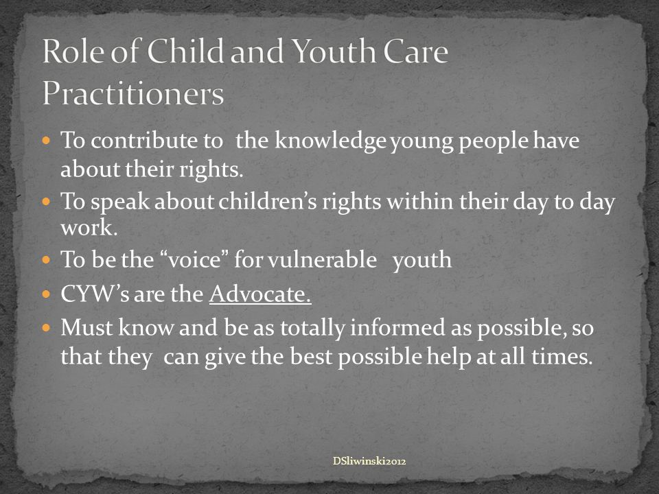 To contribute to the knowledge young people have about their rights.