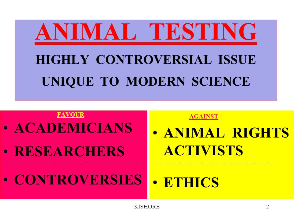 CONTROVERSIES AND ETHICS OF ANIMAL TESTING: EMERGING ISSUES AND NEW  CHALLENGES By Prof. Dr. P. V. S. KISHORE, ., FNAVS, FIAVA Professor &  Head Department. - ppt download