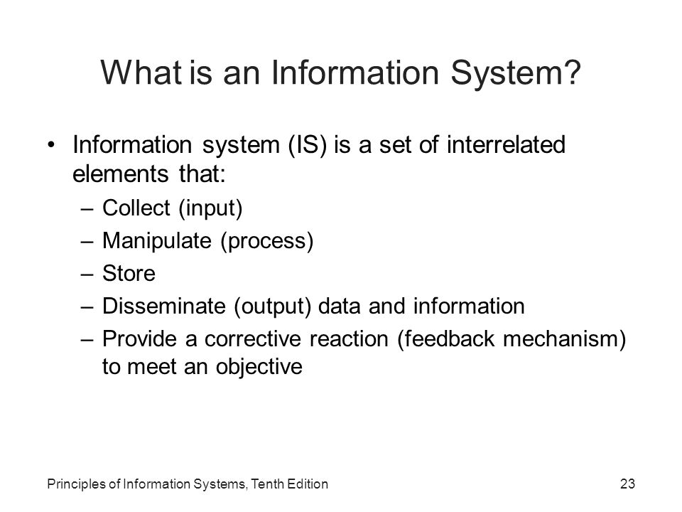 What is an Information System.