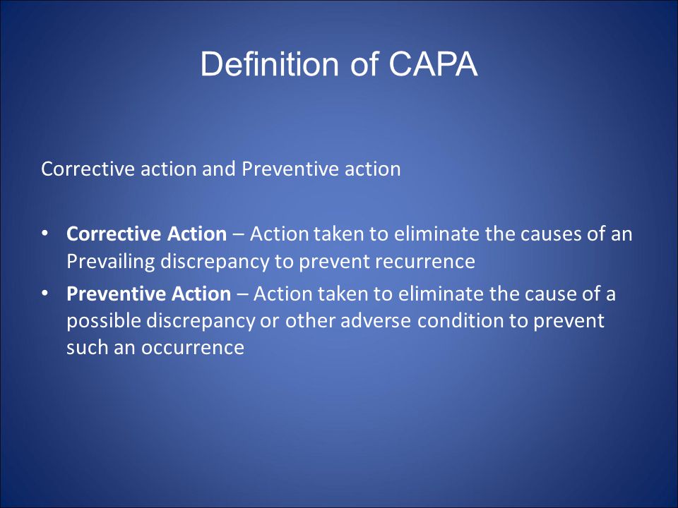 Effective CAPA Program, a Valuable Tool in Quality Improvement Dharmi  Trivedi. - ppt download