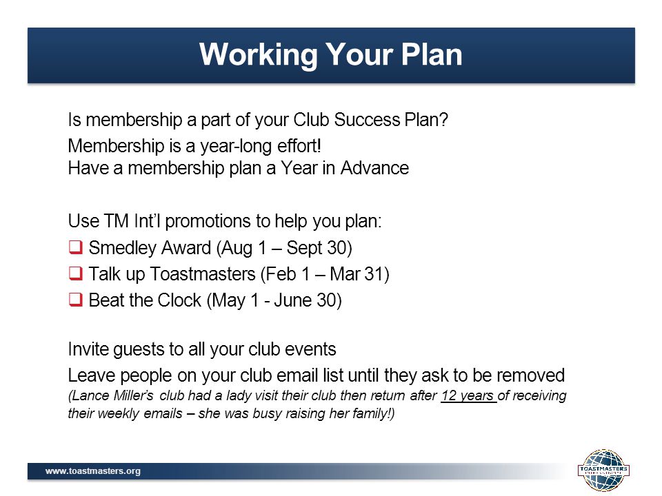 Is membership a part of your Club Success Plan.