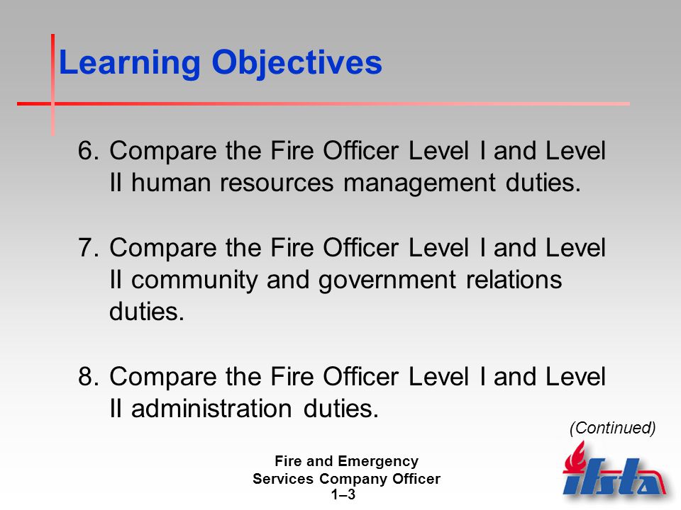 michigan fire officer 3 fire officer 2 classes
