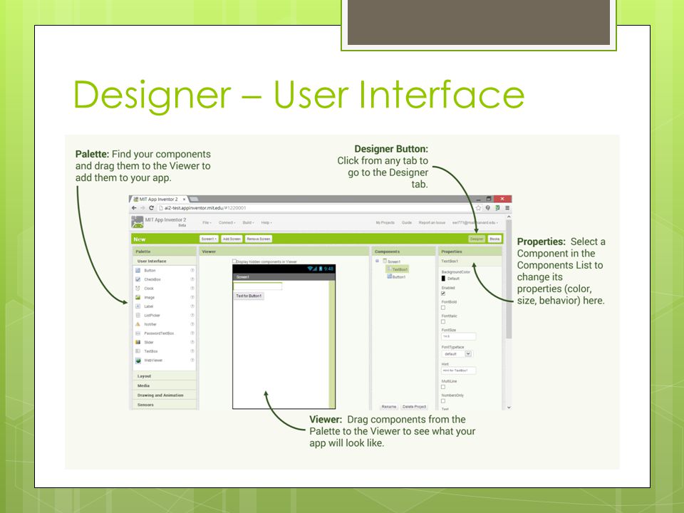 Designer – User Interface