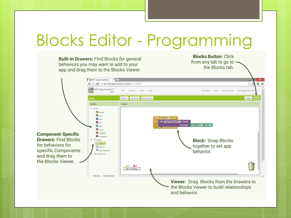 Blocks Editor - Programming