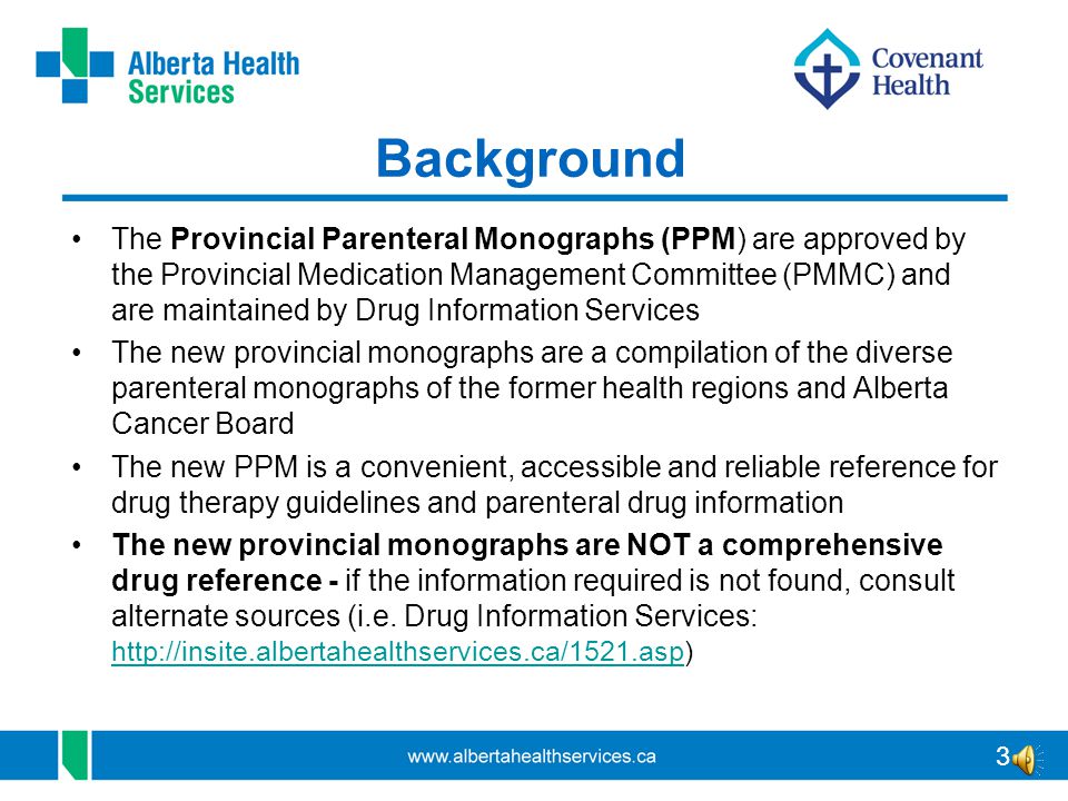 Provincial Parenteral Manual Learning Resource Fall, 2013