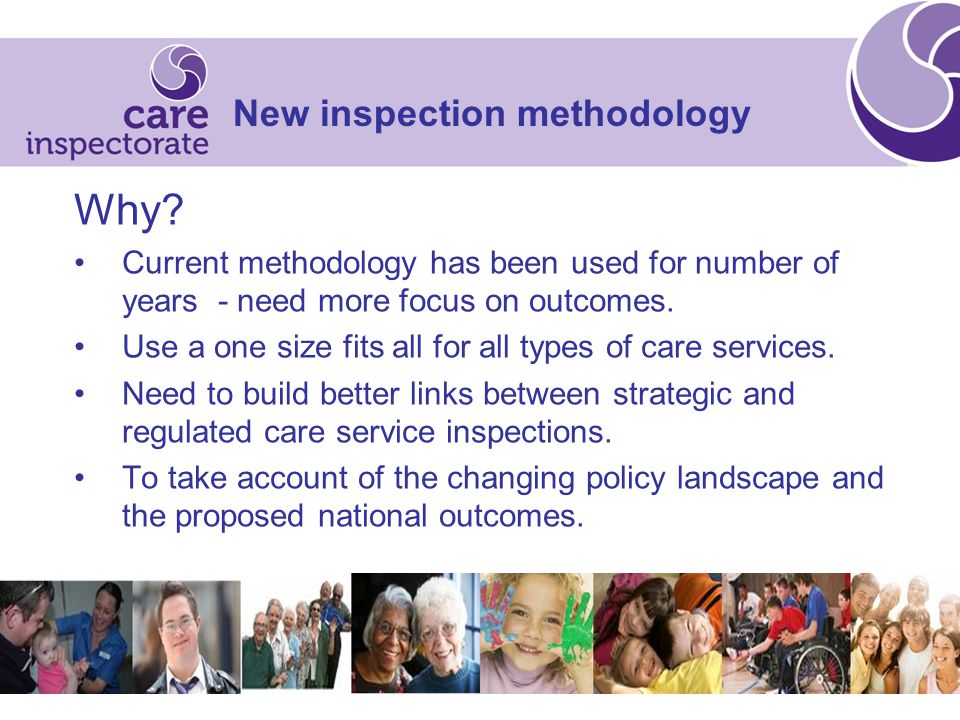 New inspection methodology Why.