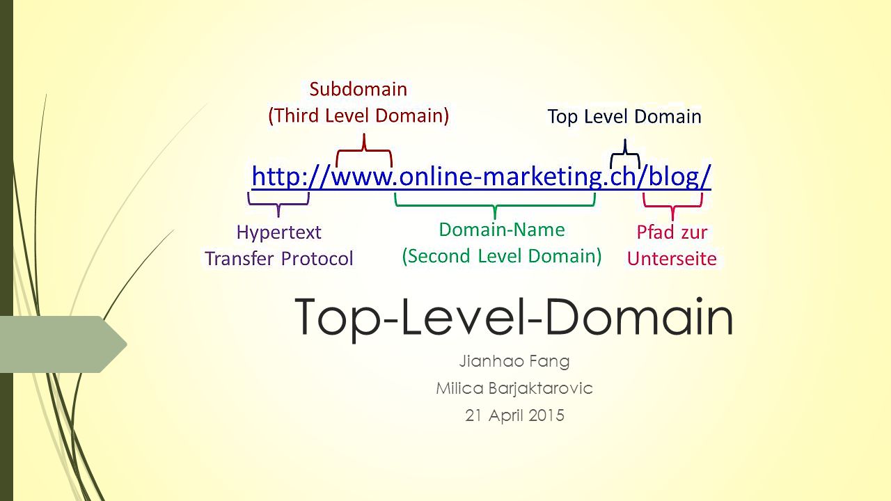 Top-Level-Domain Jianhao Fang Milica Barjaktarovic 21 April 2015