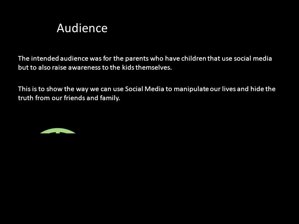 The intended audience was for the parents who have children that use social media but to also raise awareness to the kids themselves.