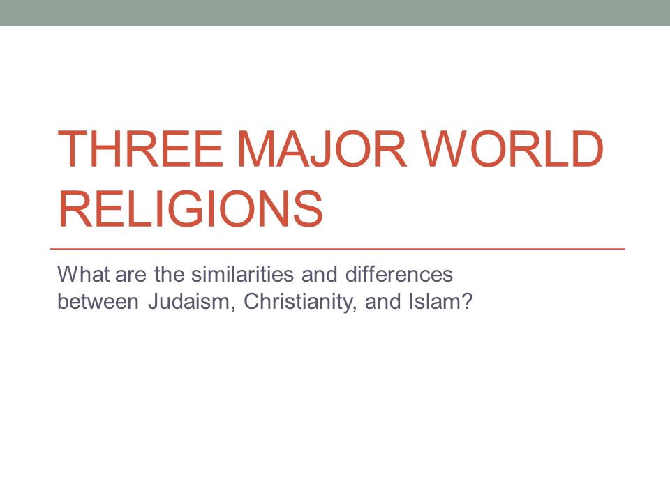 similarities and differences between judaism christianity and islam