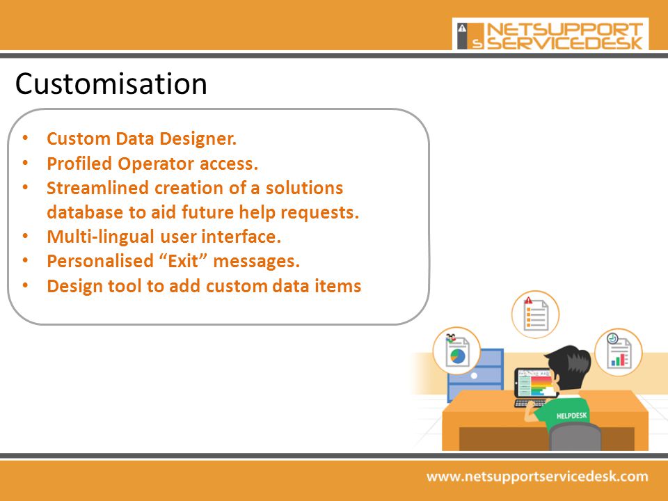 Customisation Custom Data Designer. Profiled Operator access.