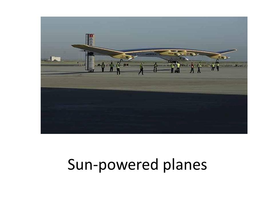 Sun-powered planes