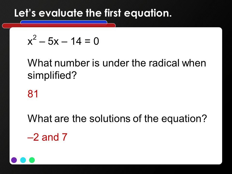 Let’s evaluate the first equation.