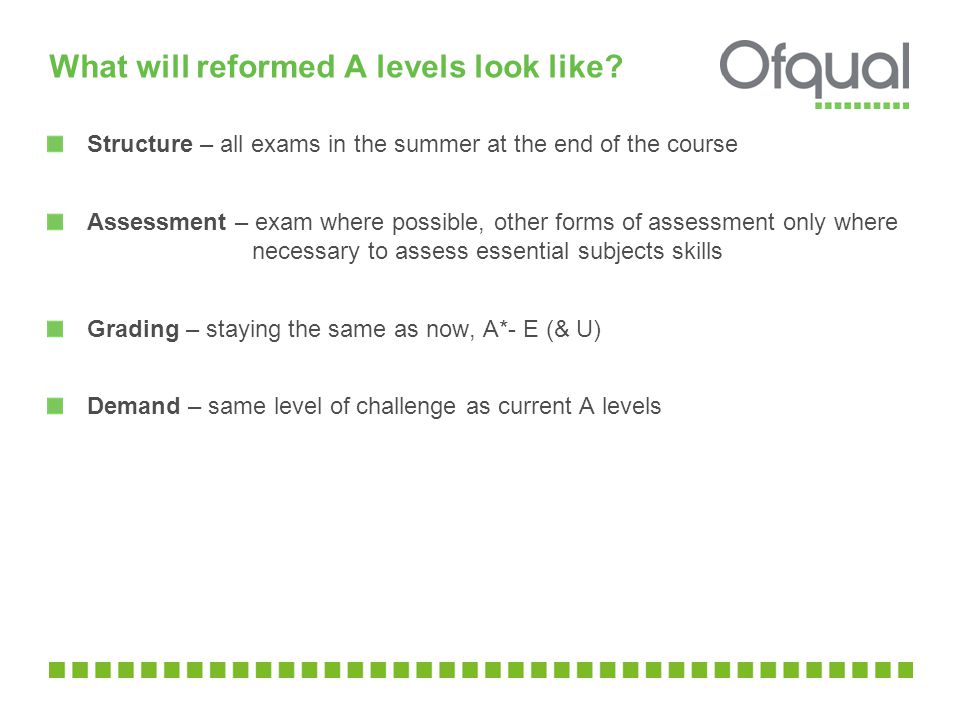 What will reformed A levels look like.