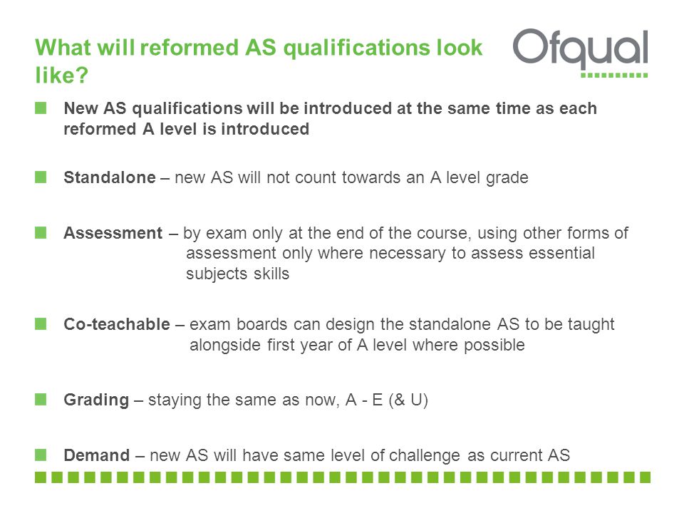 What will reformed AS qualifications look like.