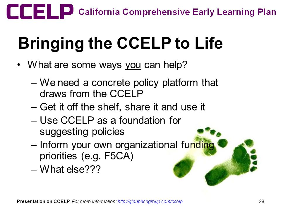 Presentation on CCELP.