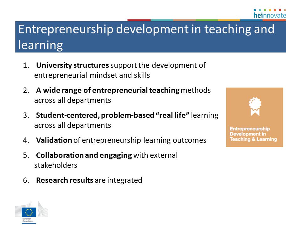 Entrepreneurship development in teaching and learning 1.