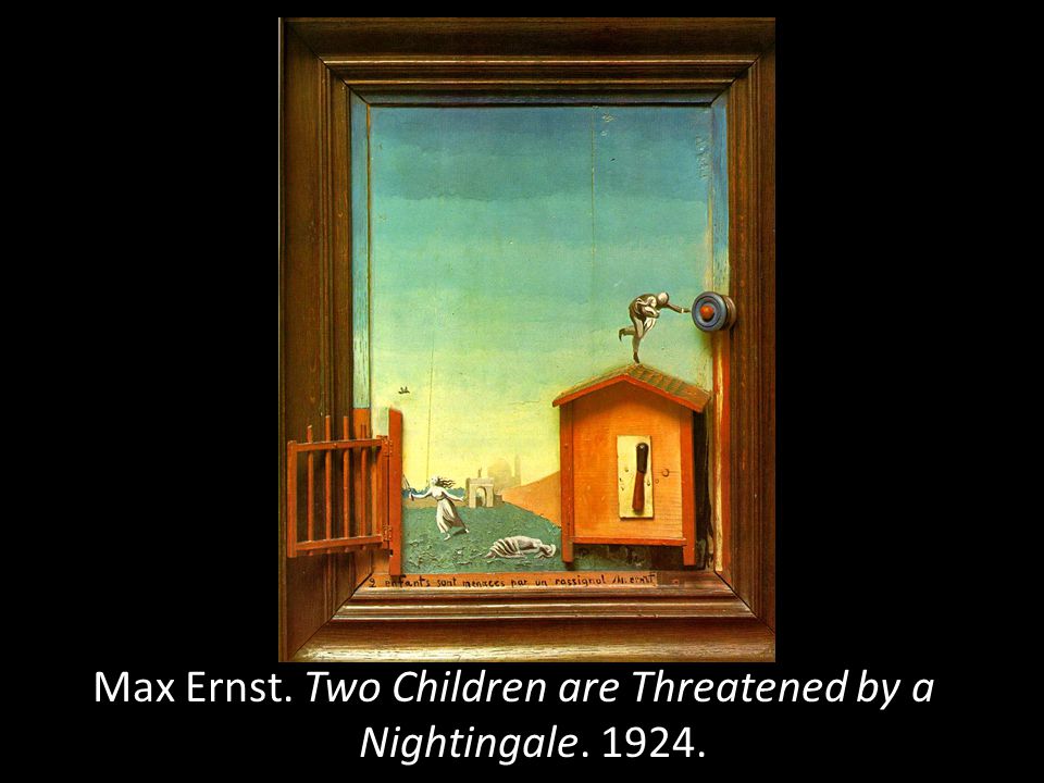 Max Ernst. Two Children are Threatened by a Nightingale