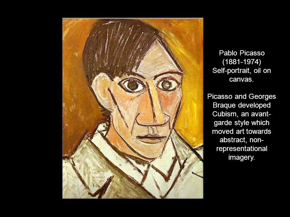 Pablo Picasso ( ) Self-portrait, oil on canvas.