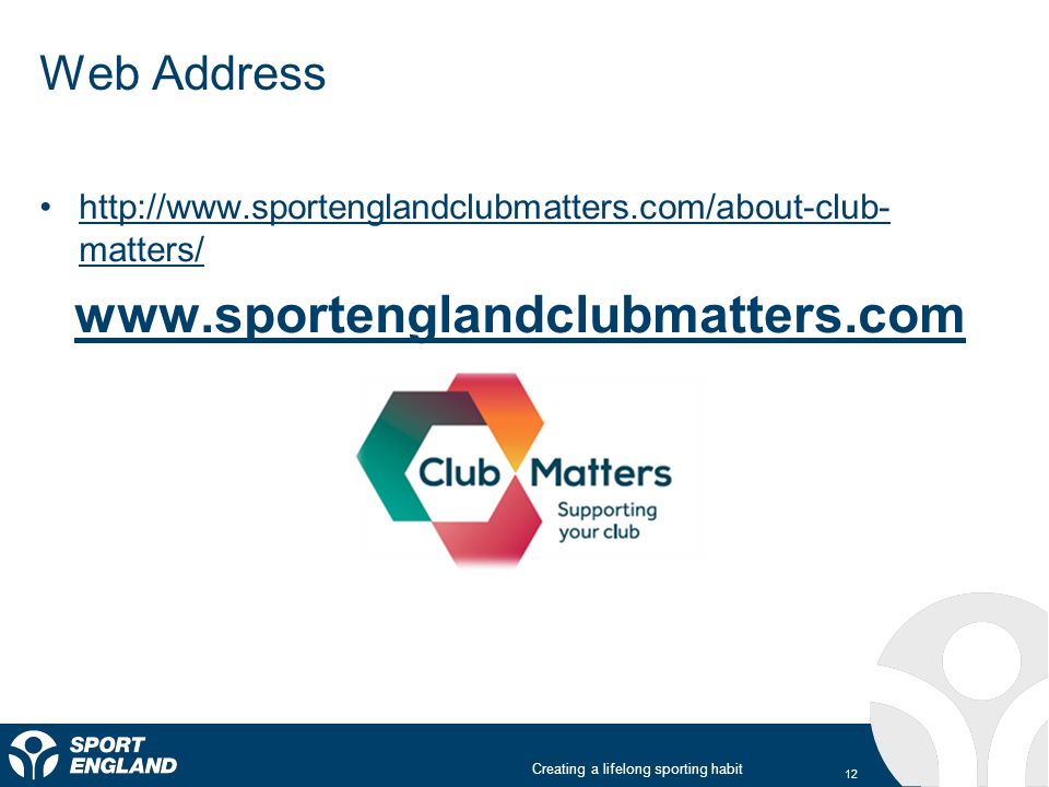 Creating a lifelong sporting habit Web Address   matters/  matters/   12