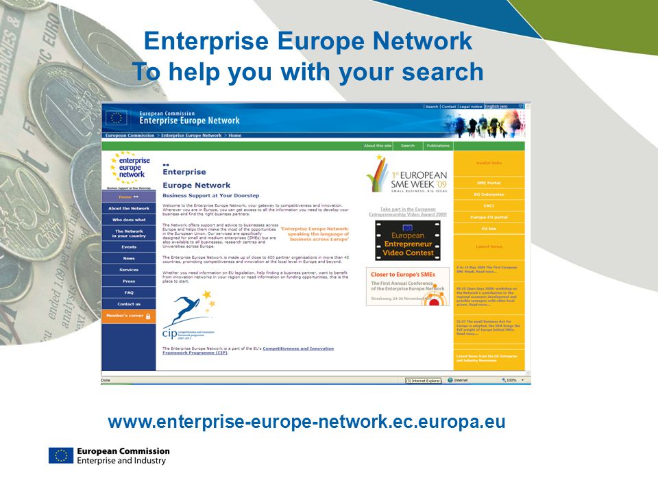 Enterprise Europe Network To help you with your search