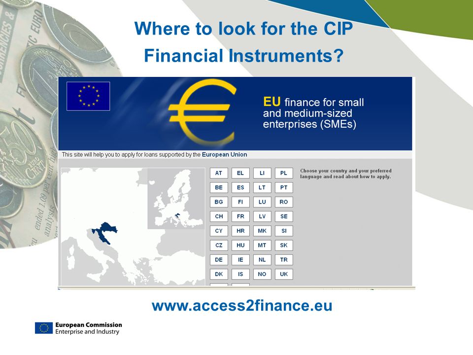 Where to look for the CIP Financial Instruments