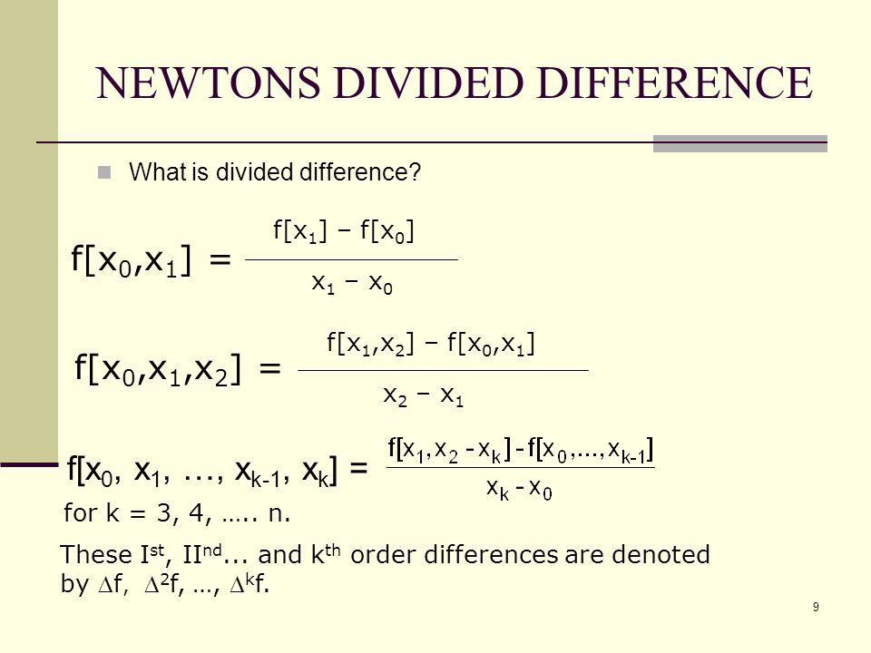 Given (x 0,y 0 ), (x 1,y 1 ), …, (x n,y n ), finding the value of ‘y’ at a value of ‘x’ in ( x 0, -  ppt download