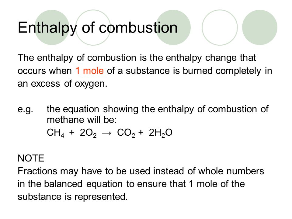 Higher Chemistry Unit 1(b) Enthalpy of combustion. - ppt download