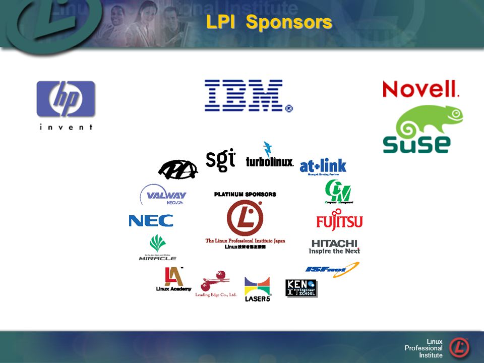 Linux Professional Institute LPI Sponsors