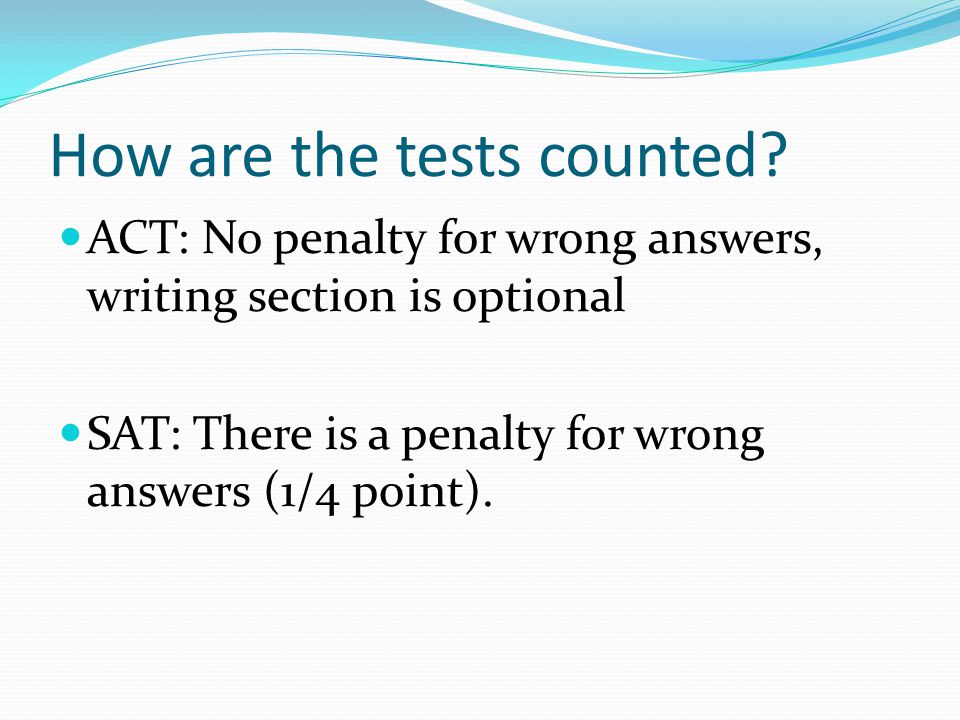 How are the tests counted.