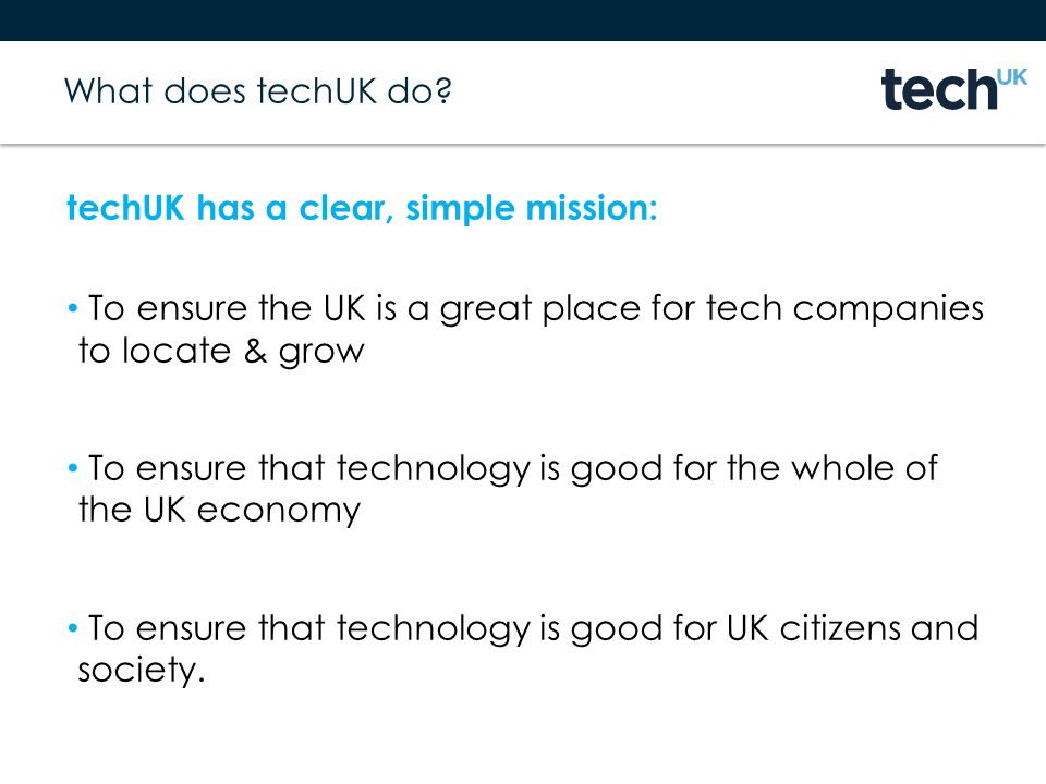 What does techUK do.