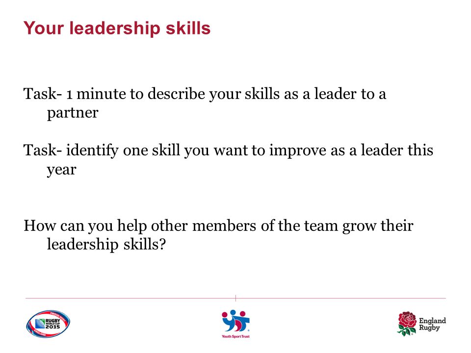 understanding your role as a school rugby ambassador ppt describe leadership skills