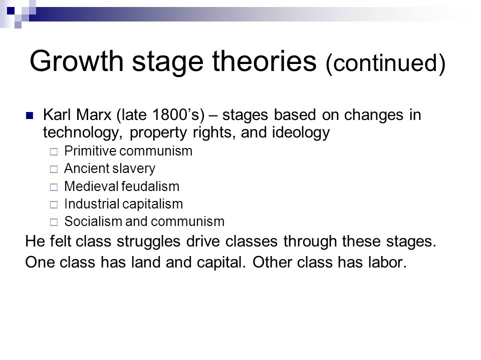 marx stages of economic development