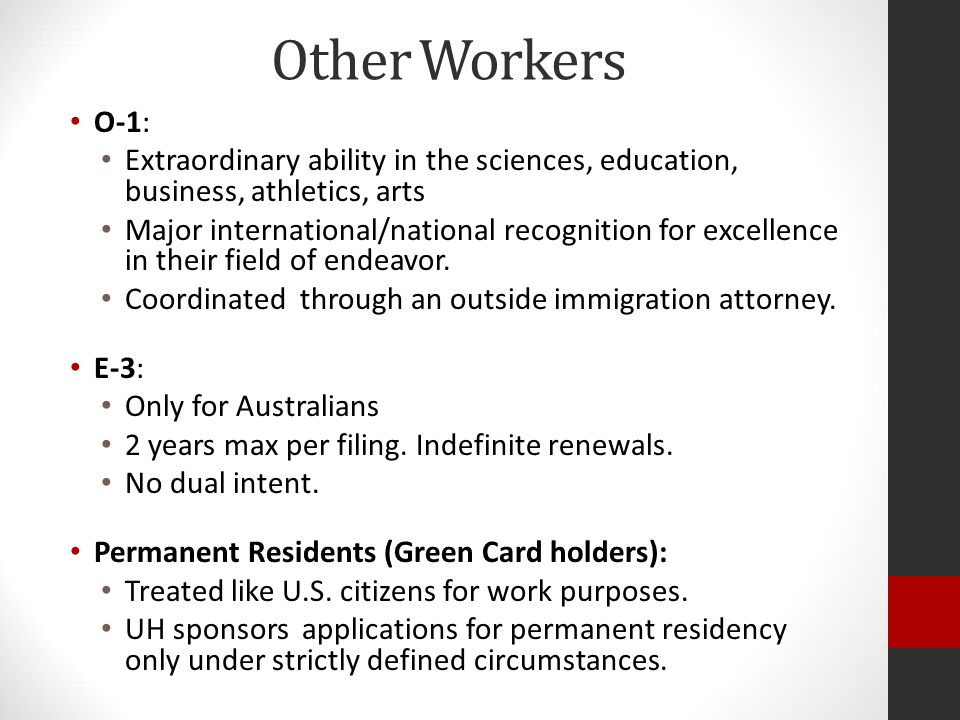 TN Worker Only available to Mexican or Canadian citizens.