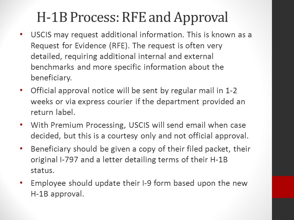 H-1B Petition Petition packet is copied, filing fees attached, and the packet is mailed to USCIS.