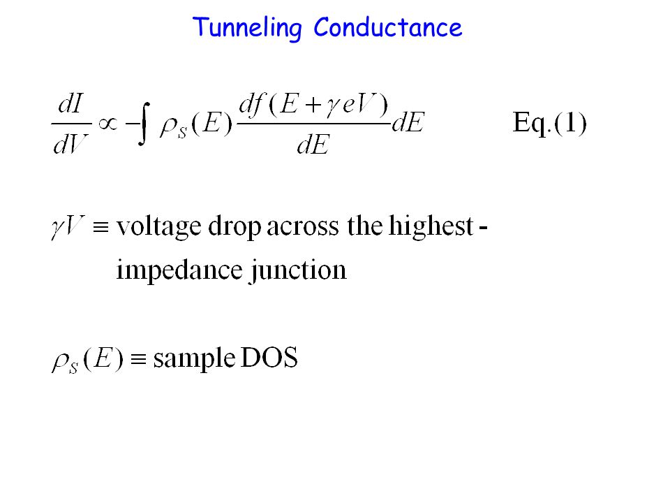 Tunneling Conductance