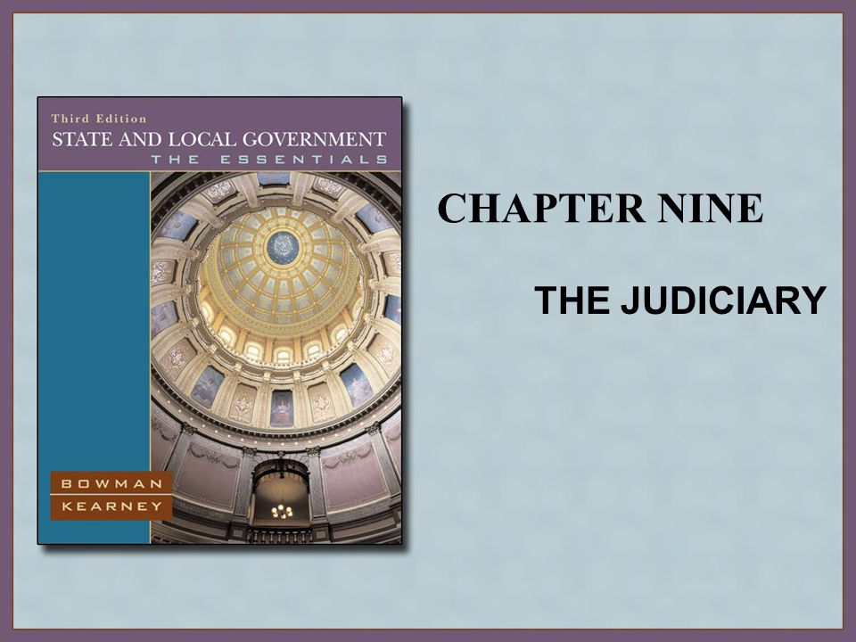 CHAPTER NINE THE JUDICIARY