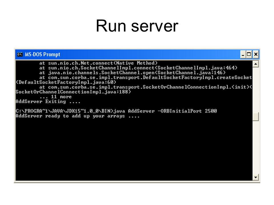 Run server