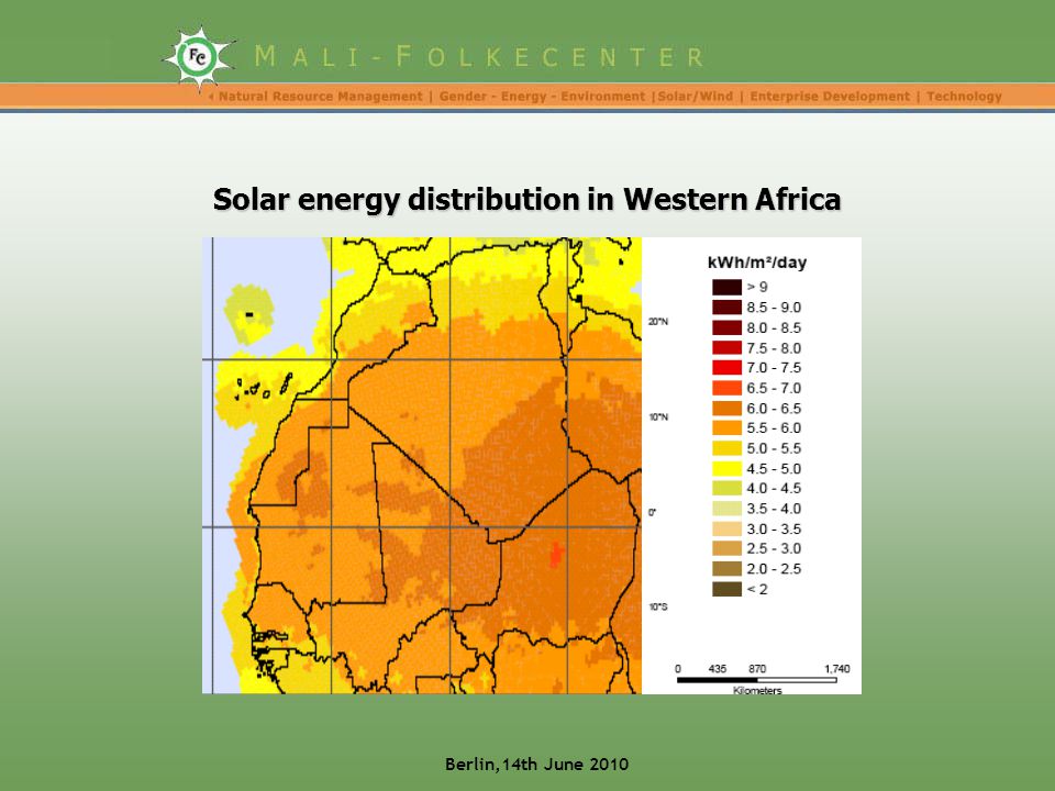 Solar energy distribution in Western Africa Berlin,14th June 2010