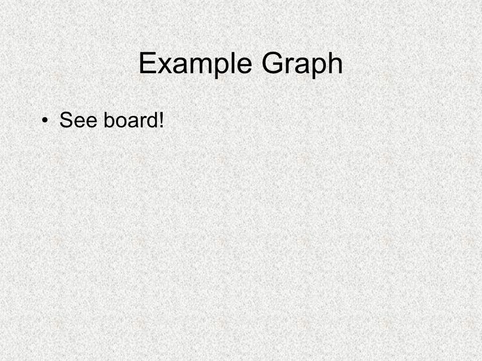 Example Graph See board!