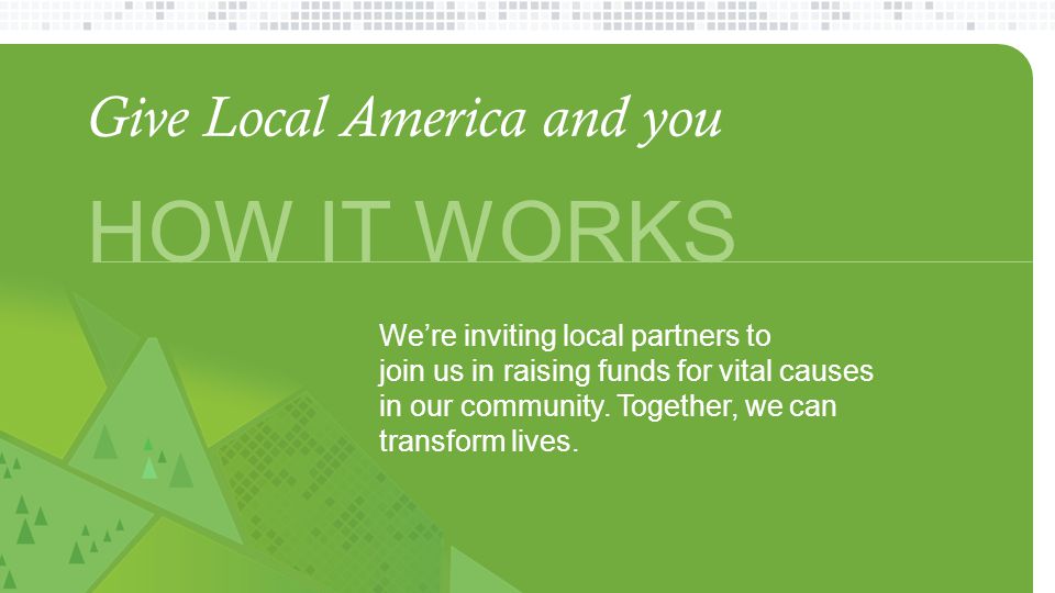 We’re inviting local partners to join us in raising funds for vital causes in our community.